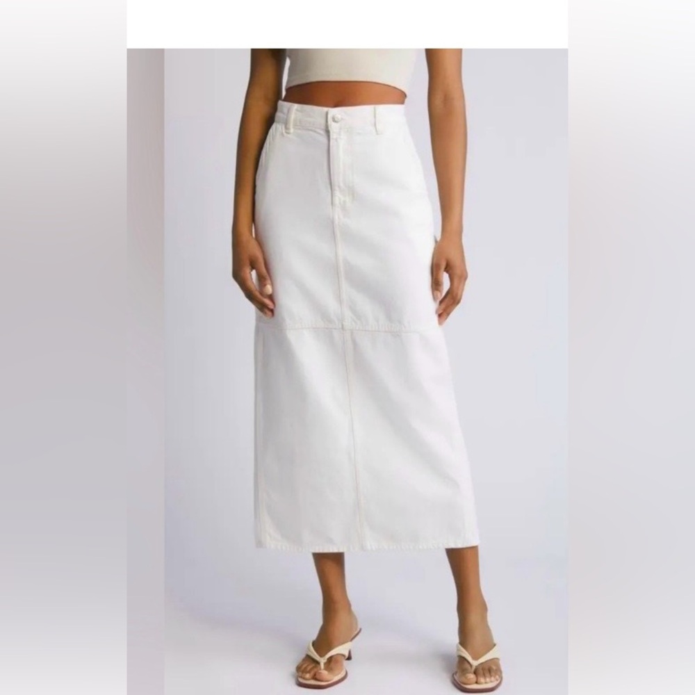 Madewell White Midi Skirt